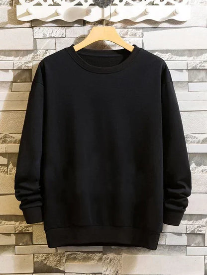 Black Basic Sweat Shirt for man