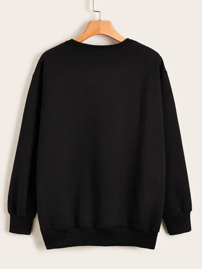 Black Basic Sweat Shirt for man