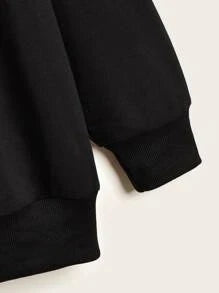 Black Basic Sweat Shirt for man