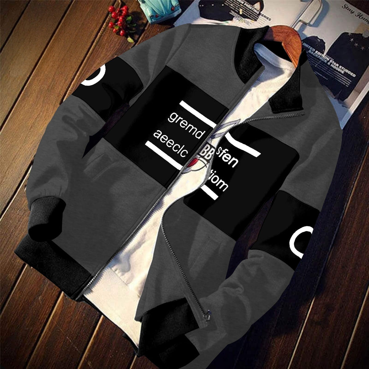 Panel Zipper Hoodie for man & woman