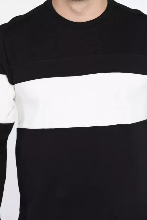 Zebra Black And White Block Sweatshirt for man