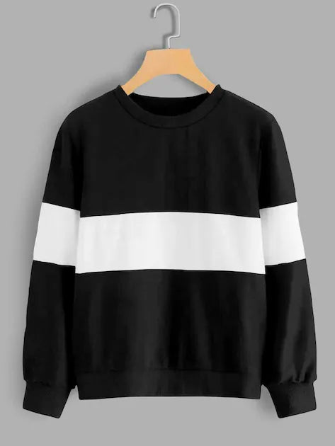 Zebra Black And White Block Sweatshirt for man