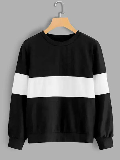 Zebra Black And White Block Sweatshirt for man