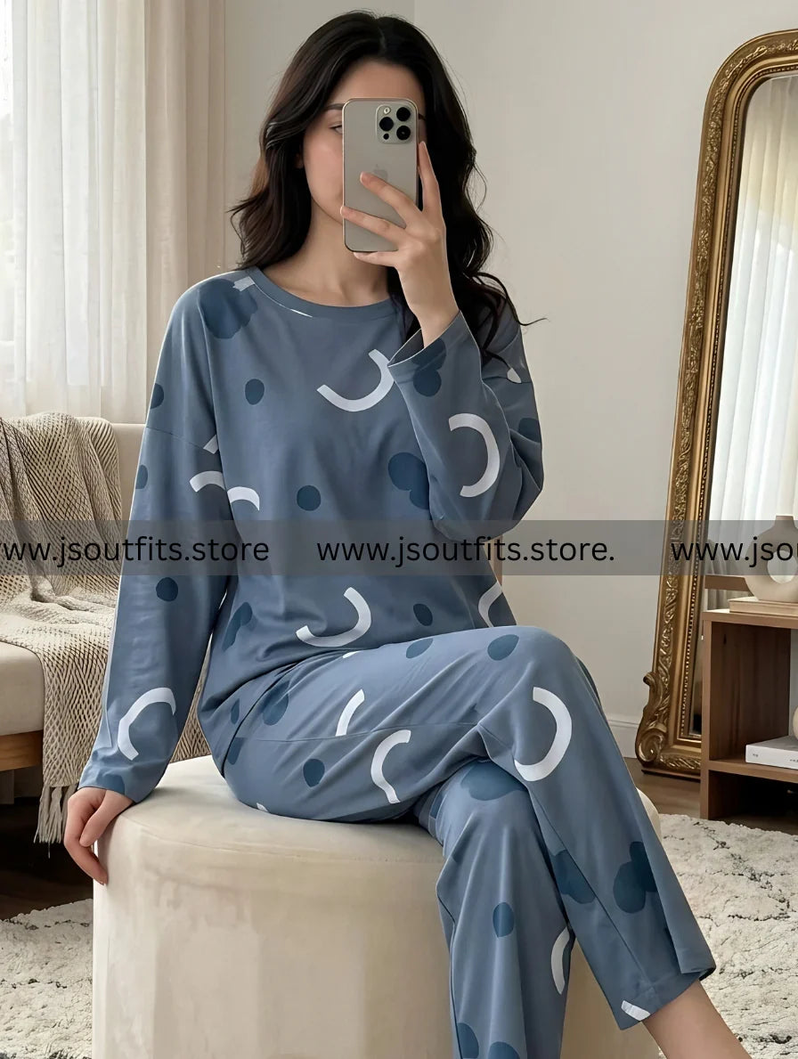 Pattern Printed Night Suit
