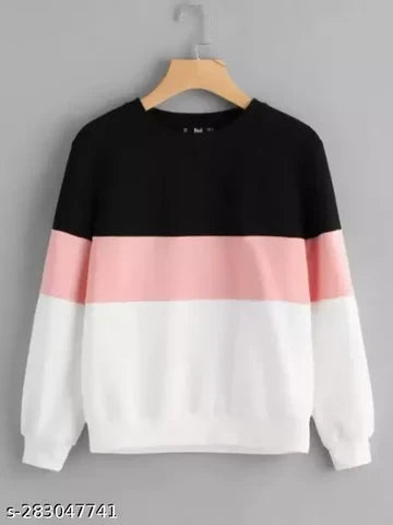 Black Pink And White Block Sweatshirt for man